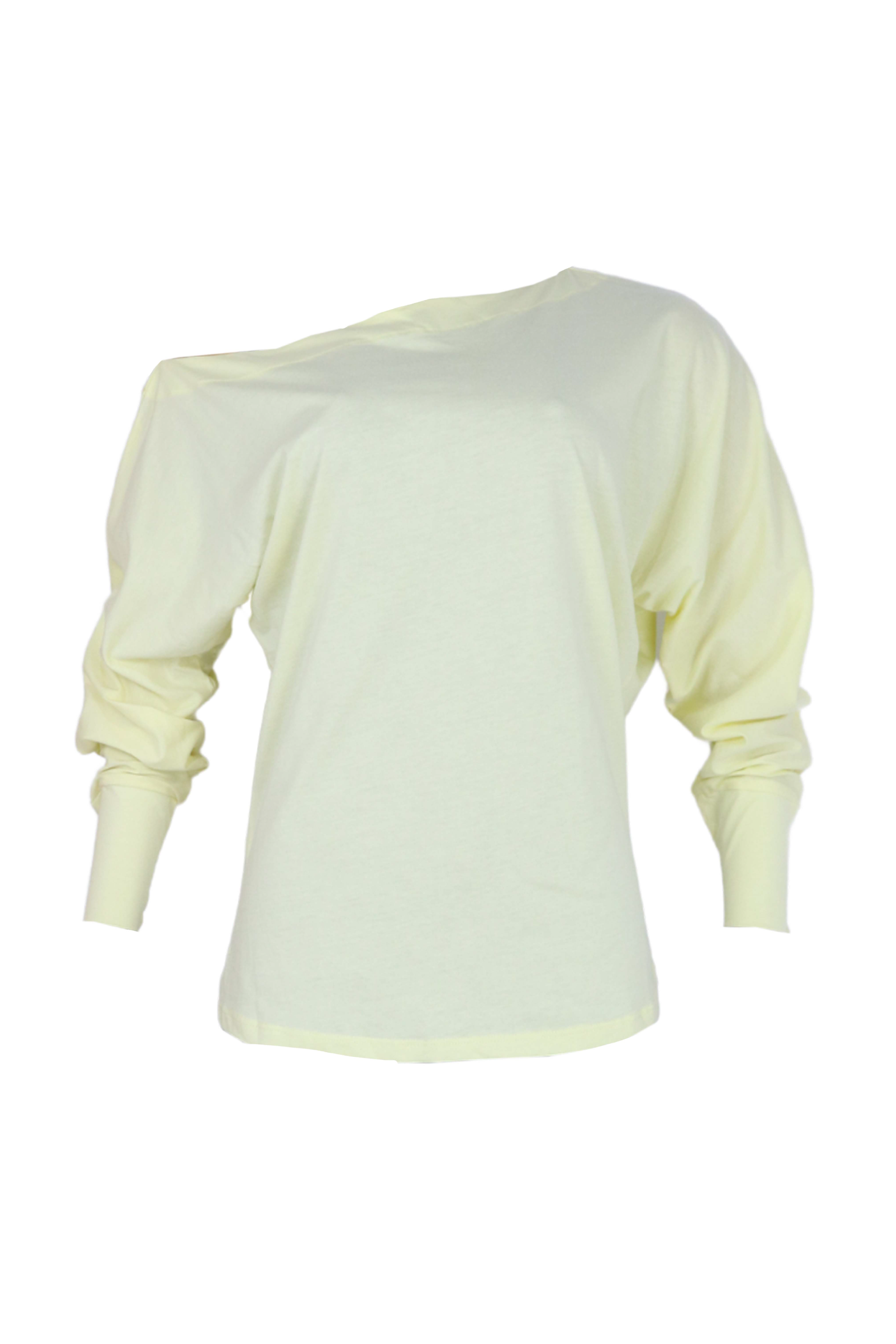 Buzo cuello bandeja para mujer en color amarillo