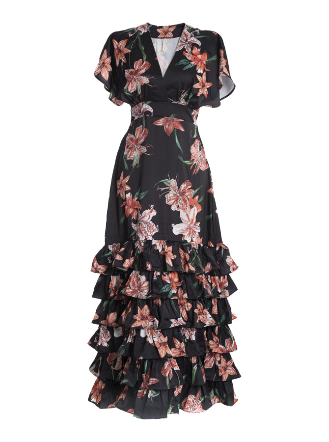 Vestido Largo Con golas