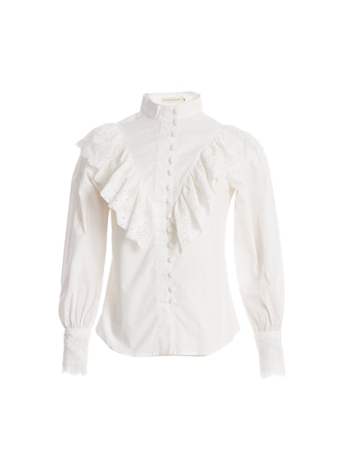 Camisa Con Botones y Ojalillo