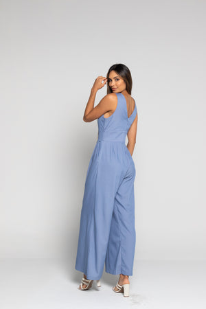 Enterizo denim por detrás