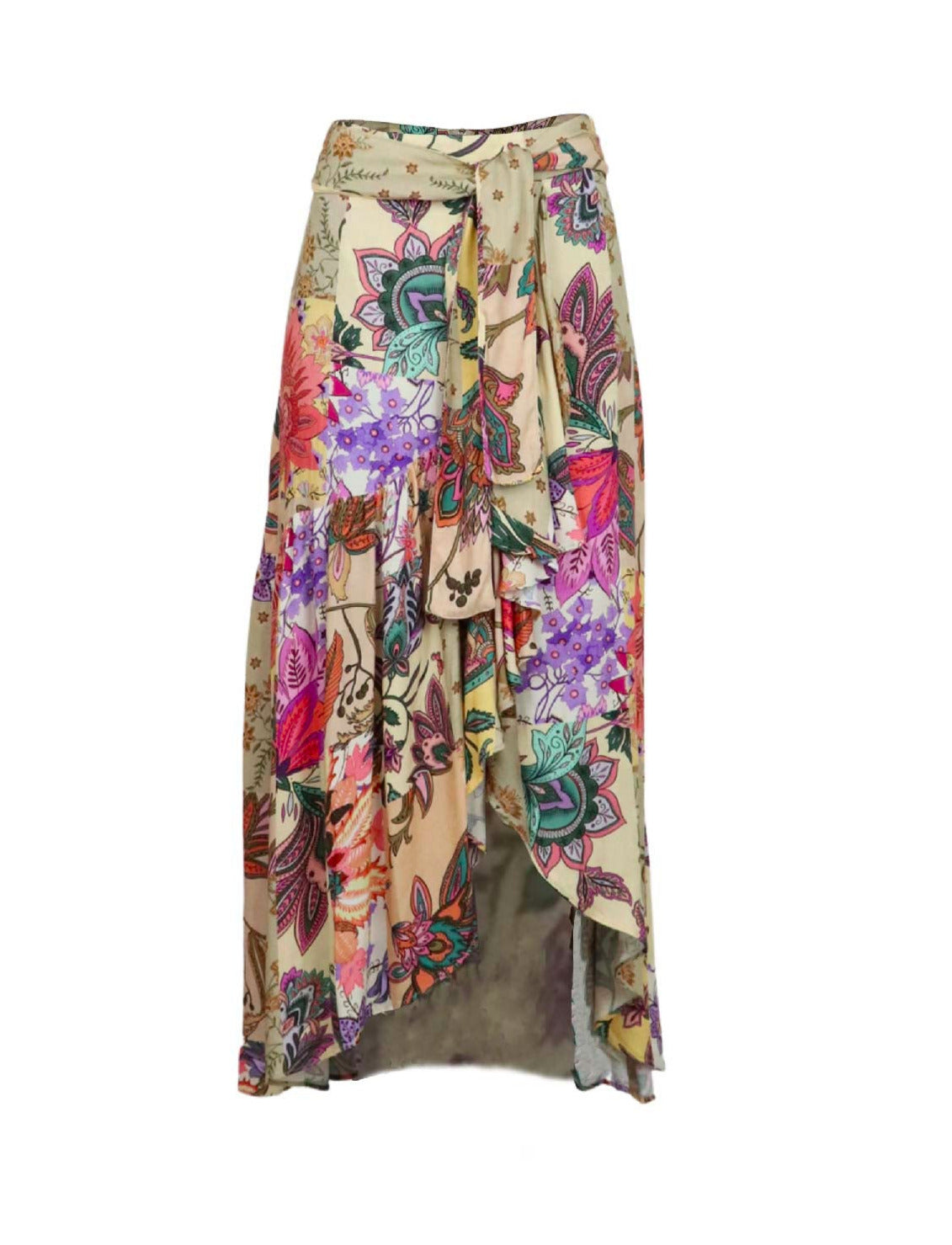 Falda de flores femenina colores vibrantes