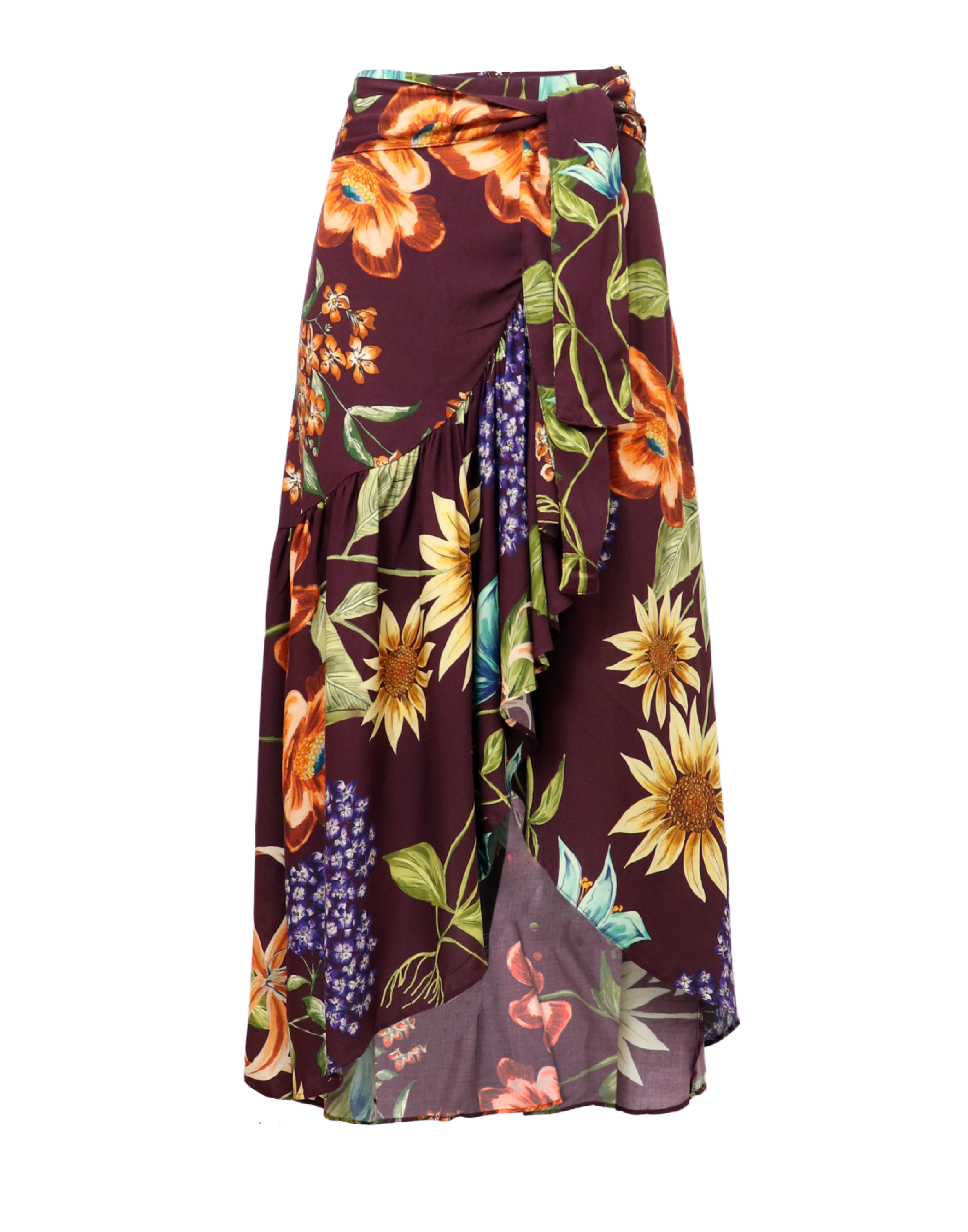 Flada estampada color uva
