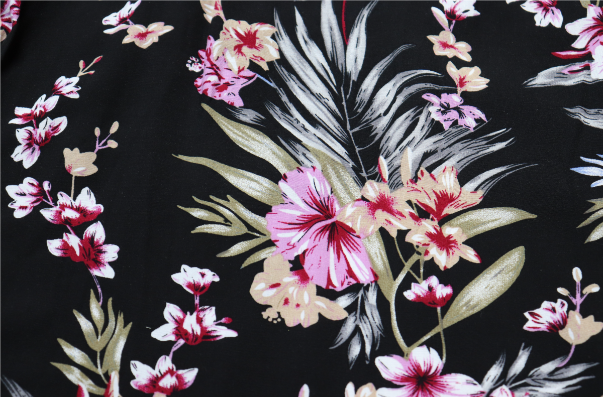 Vestido Corto Manga Larga De Flores