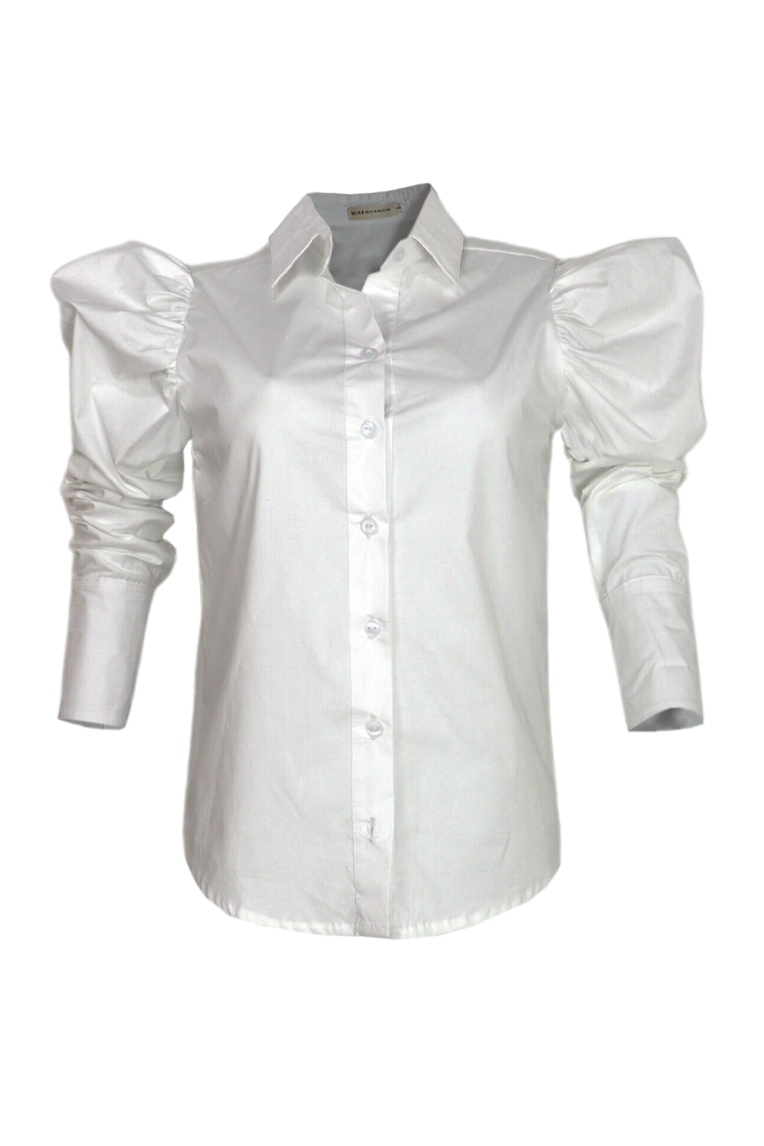 Blusa manga larga puff blanca