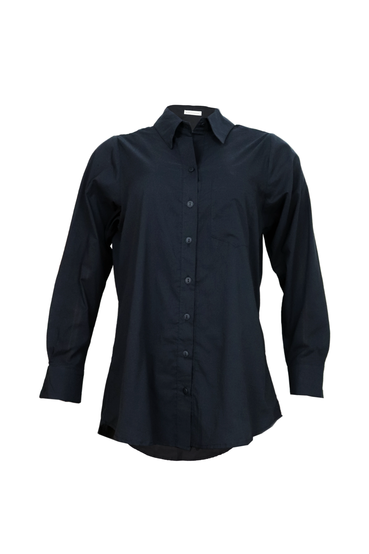 Camisa larga, manga larga color negro.