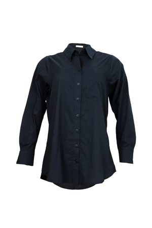 Camisa larga, manga larga color negro.