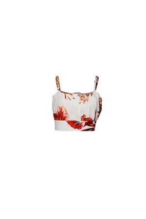 Blusa beige de tiras.
