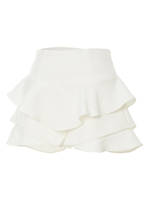 Falda short para mujer en color blanco