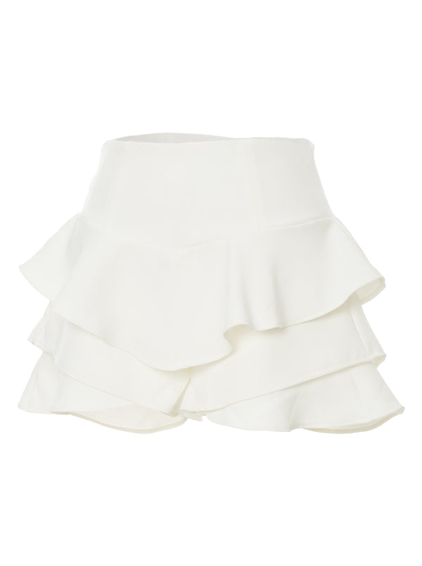 Falda short para mujer en color blanco