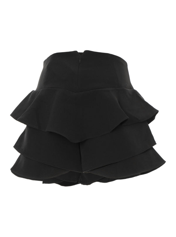Falda short para mujer en color negro con cierre