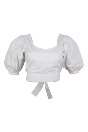 Blusa con mangas puff.