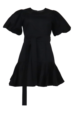 vestido corto con cinturon y manga corta