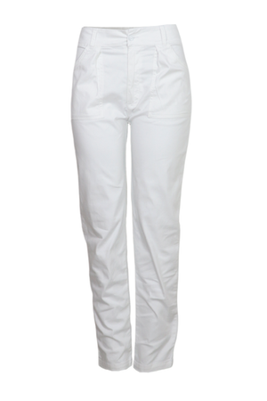 Pantalon bota tubo blanco
