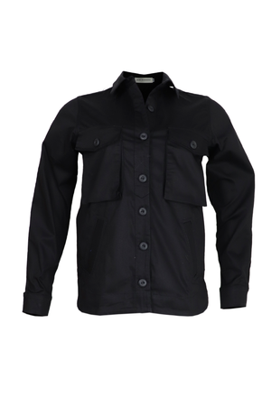 chaqueta con bolsillos negro