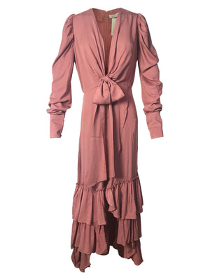 vestido con lazo para ajustar en la cintura