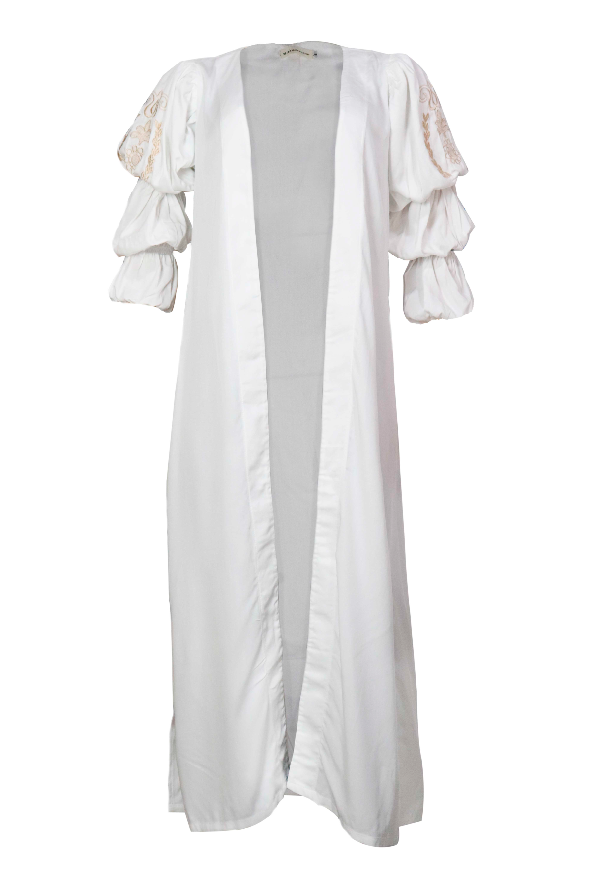 Kimono blanco con mangas puff.