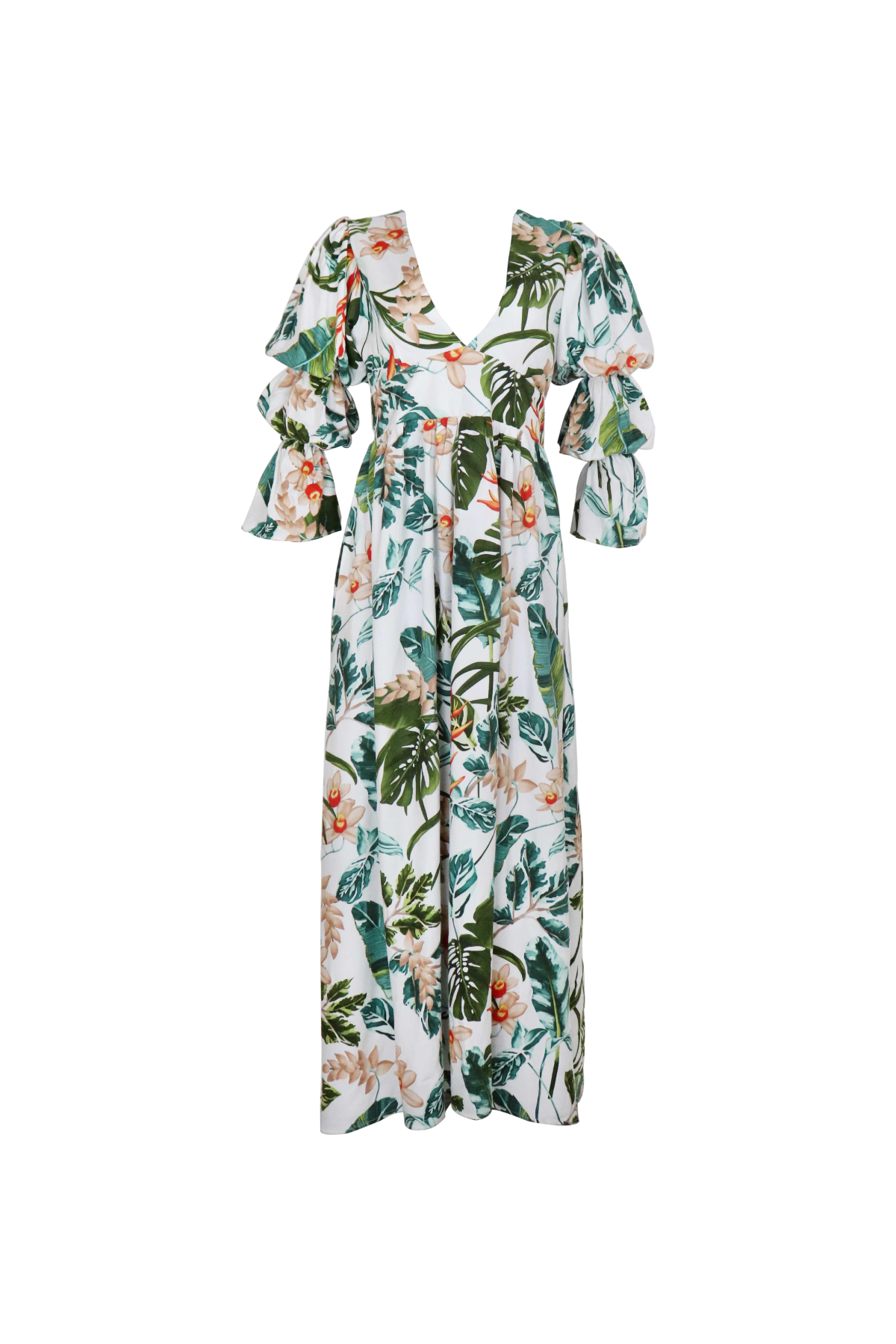 Vestido blanco con escote en espalda.
