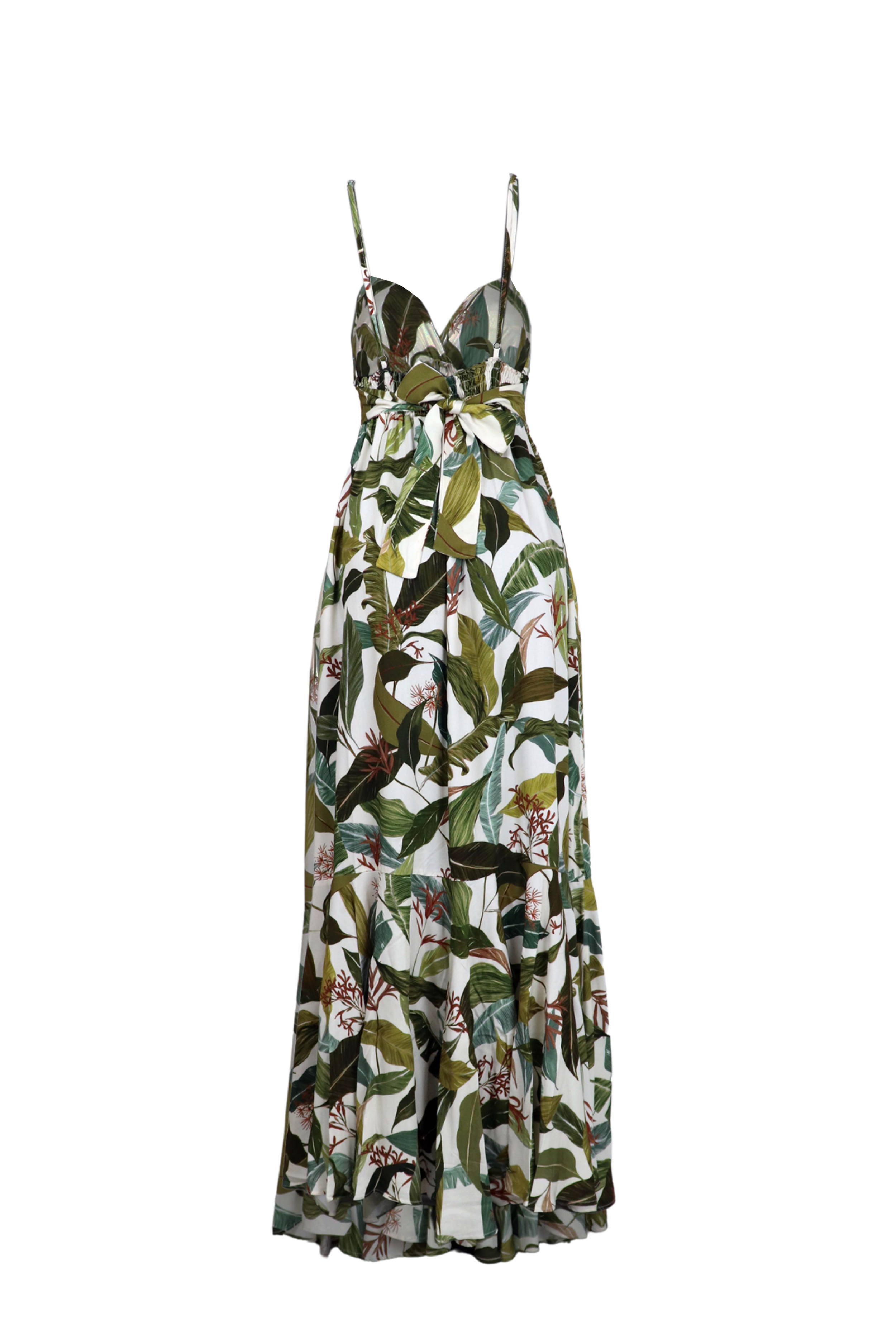 Vestido de tiras con lazos para amarrar 