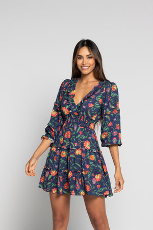 vestido corto  manga larga