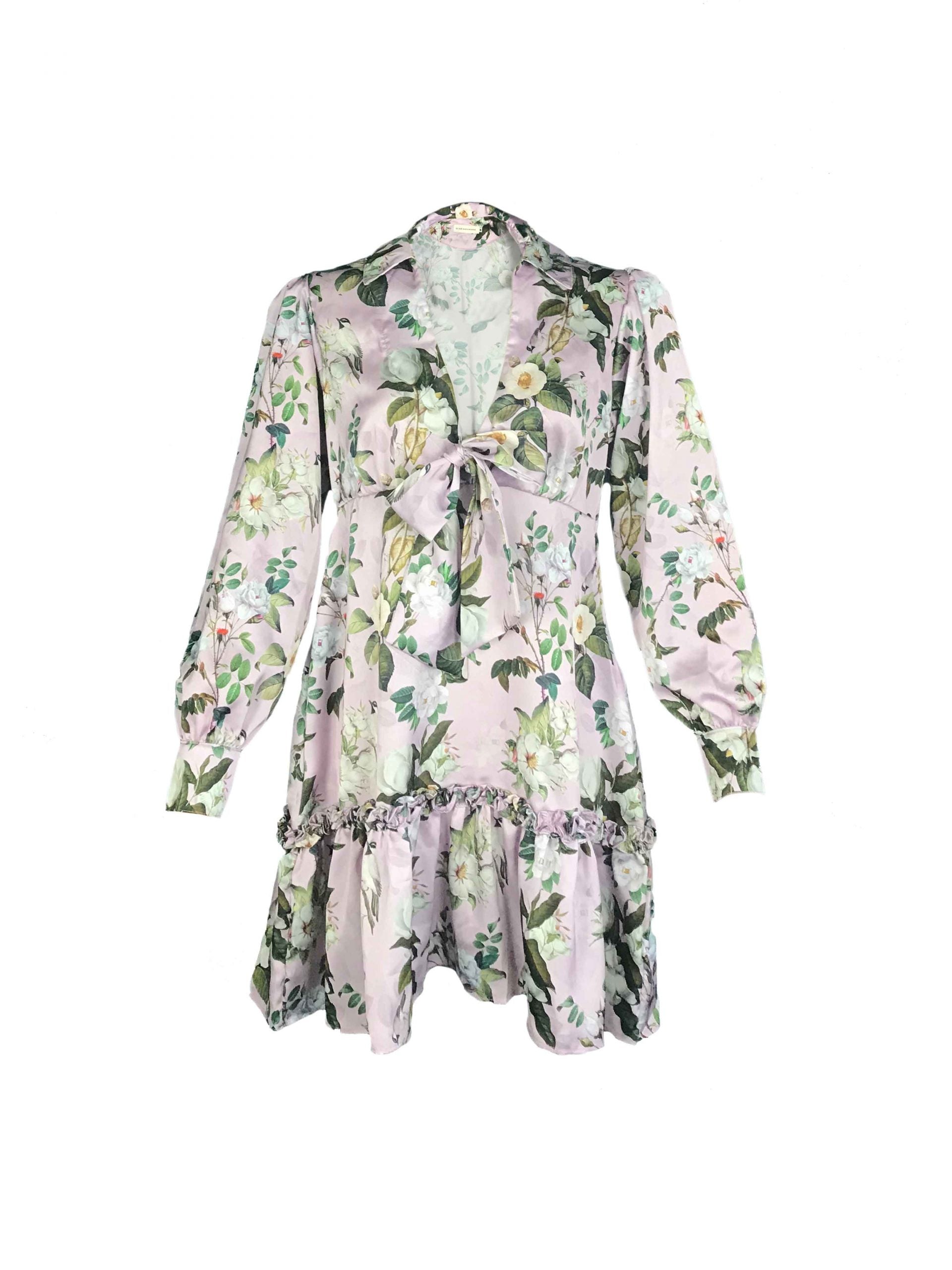 Vestido corto satinado