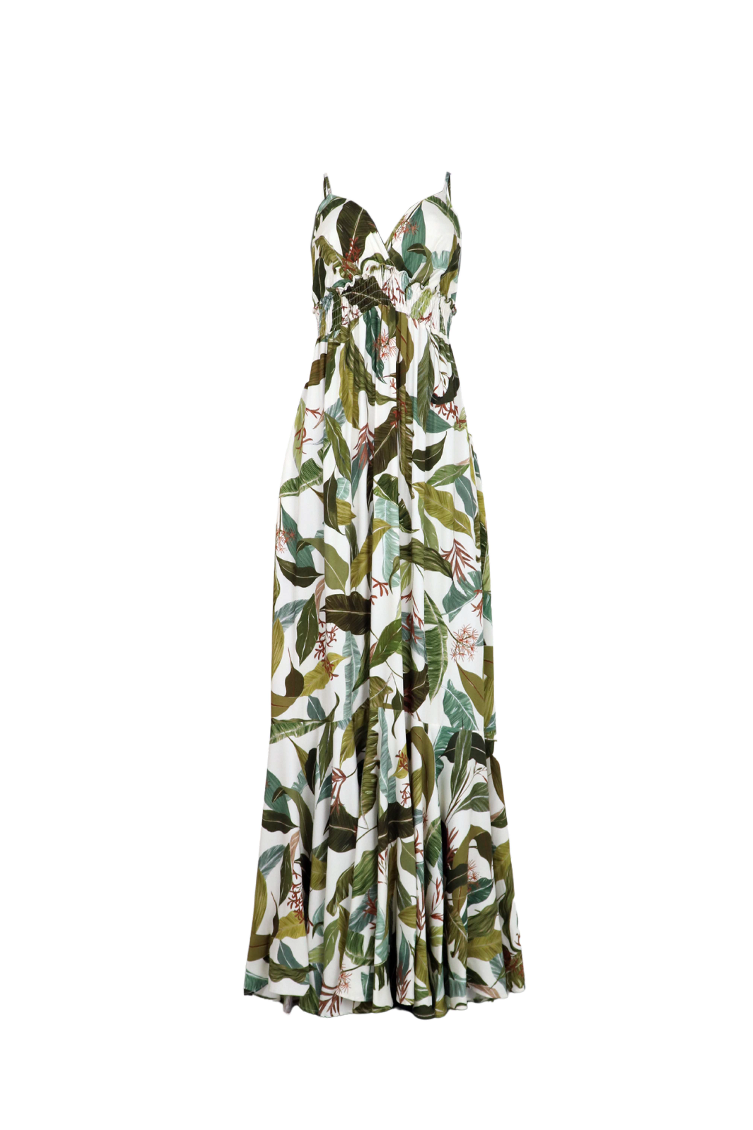 Vestido de tiras estampado