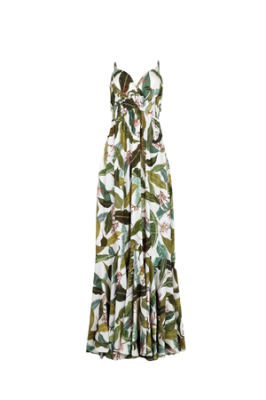 Vestido de tiras estampado