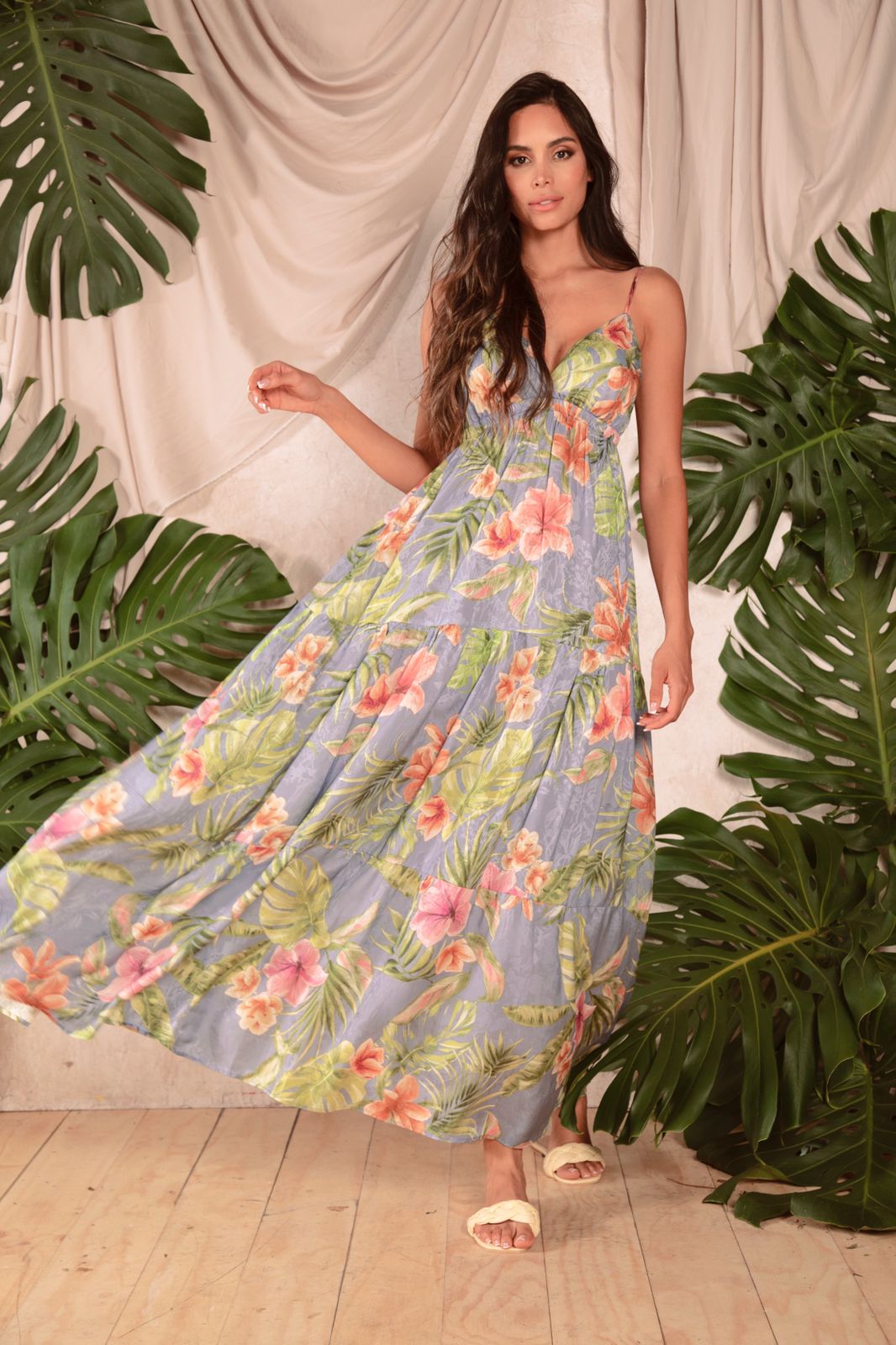 Maxivestido de copas