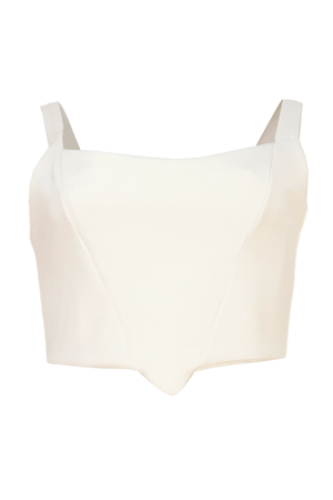 Blusa color beige con tiras 