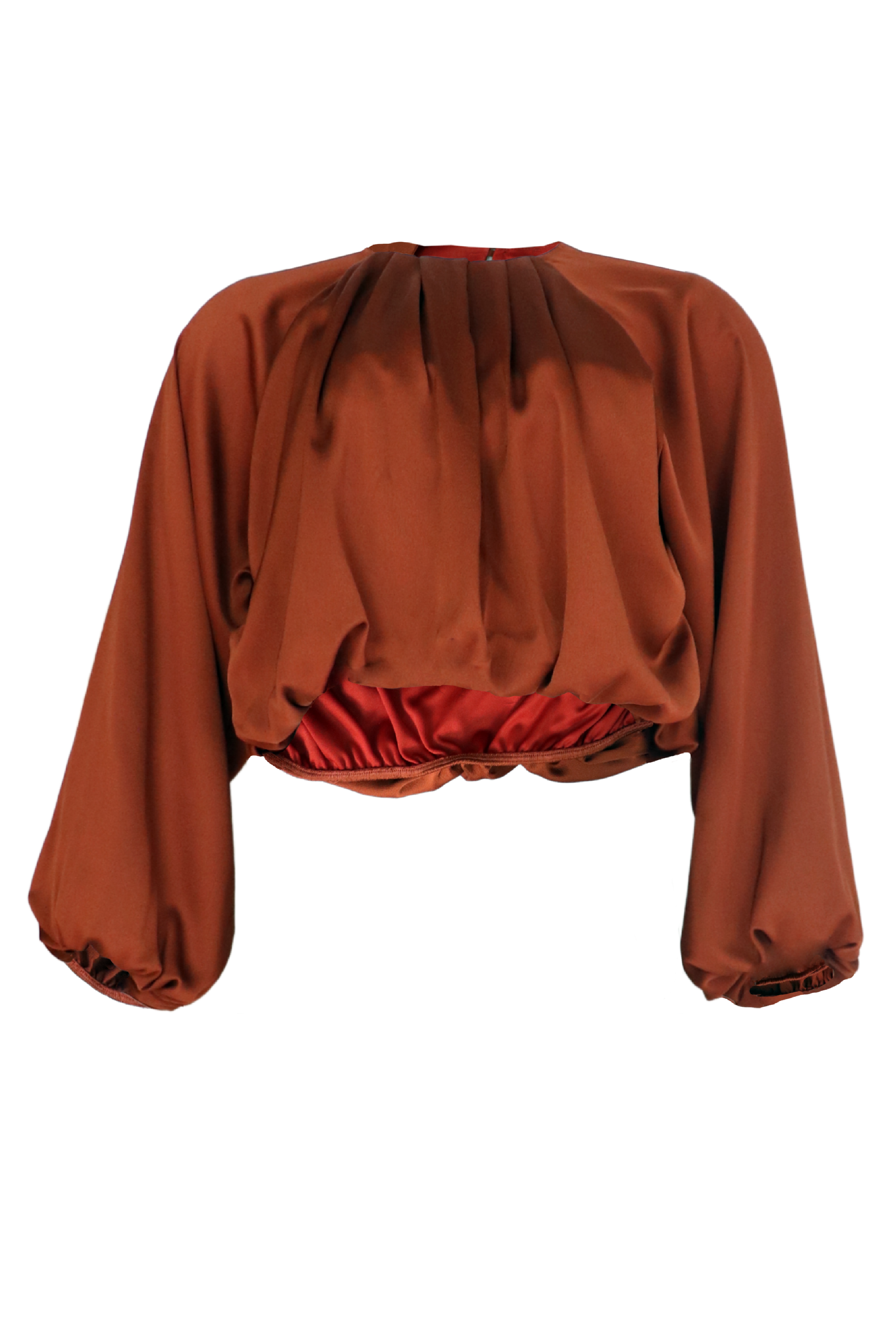 Blusa vaporosa terracota