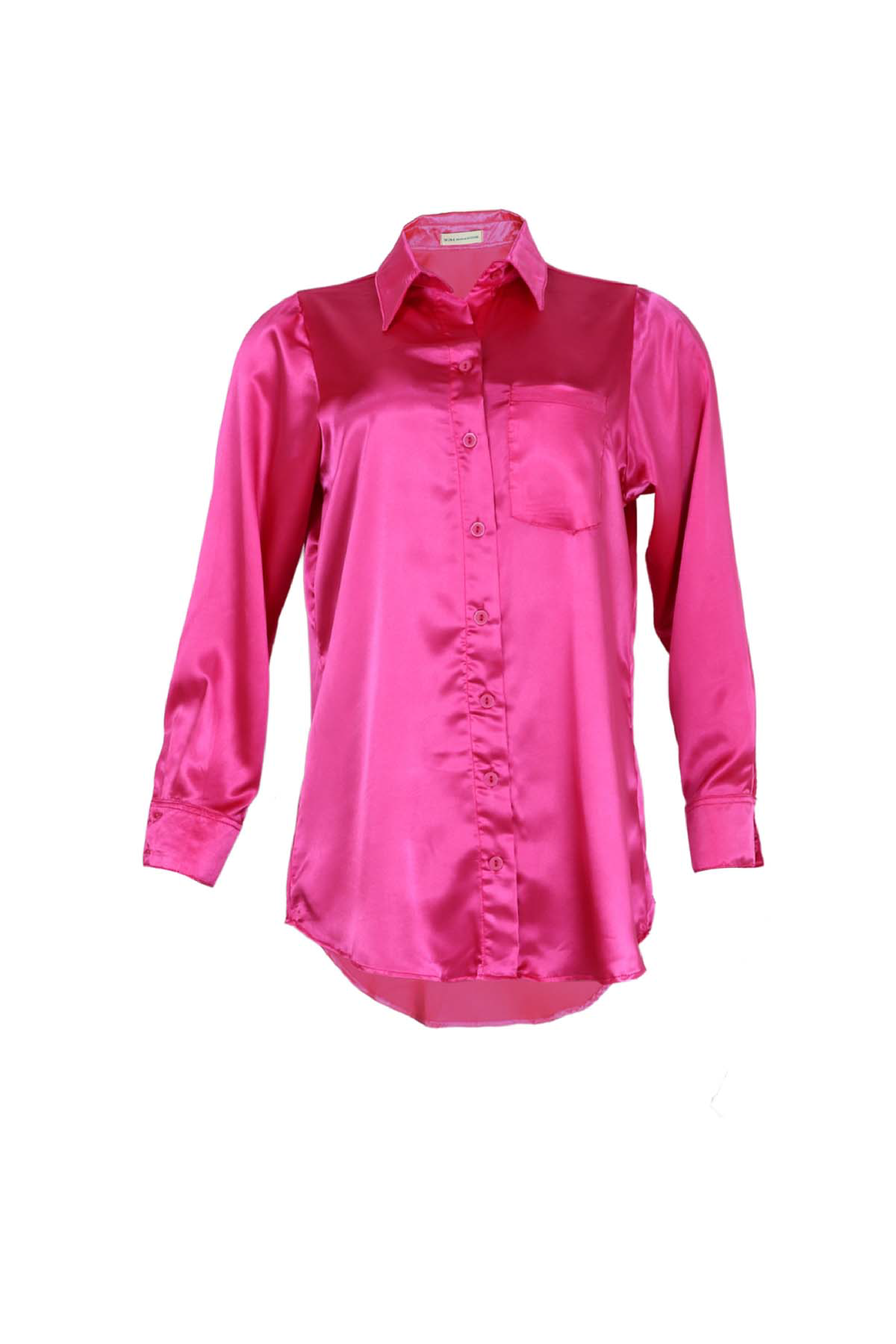 Blusa fucsia en satín