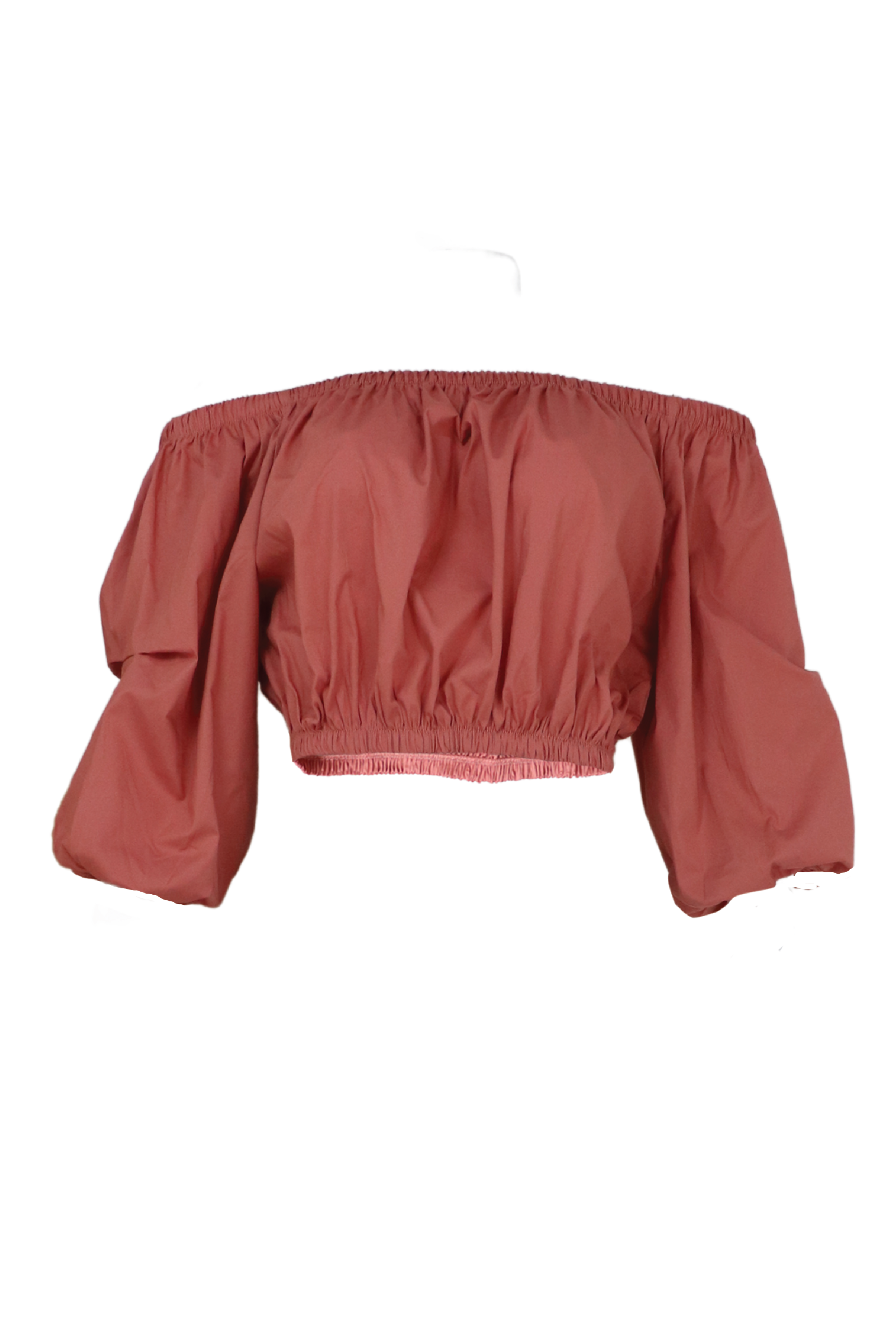 Blusa terracota con resorte