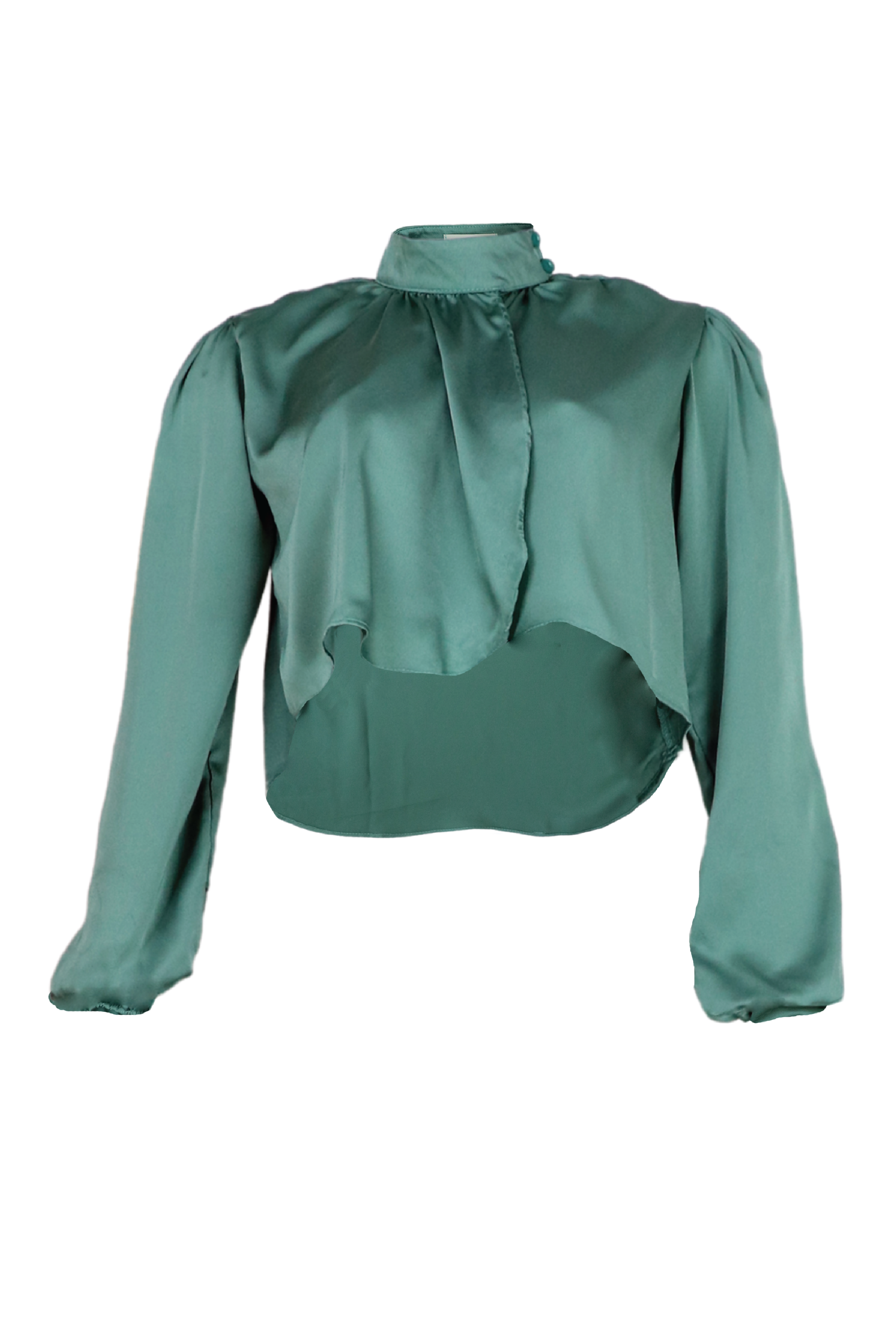 Blusa con manga larga color verde
