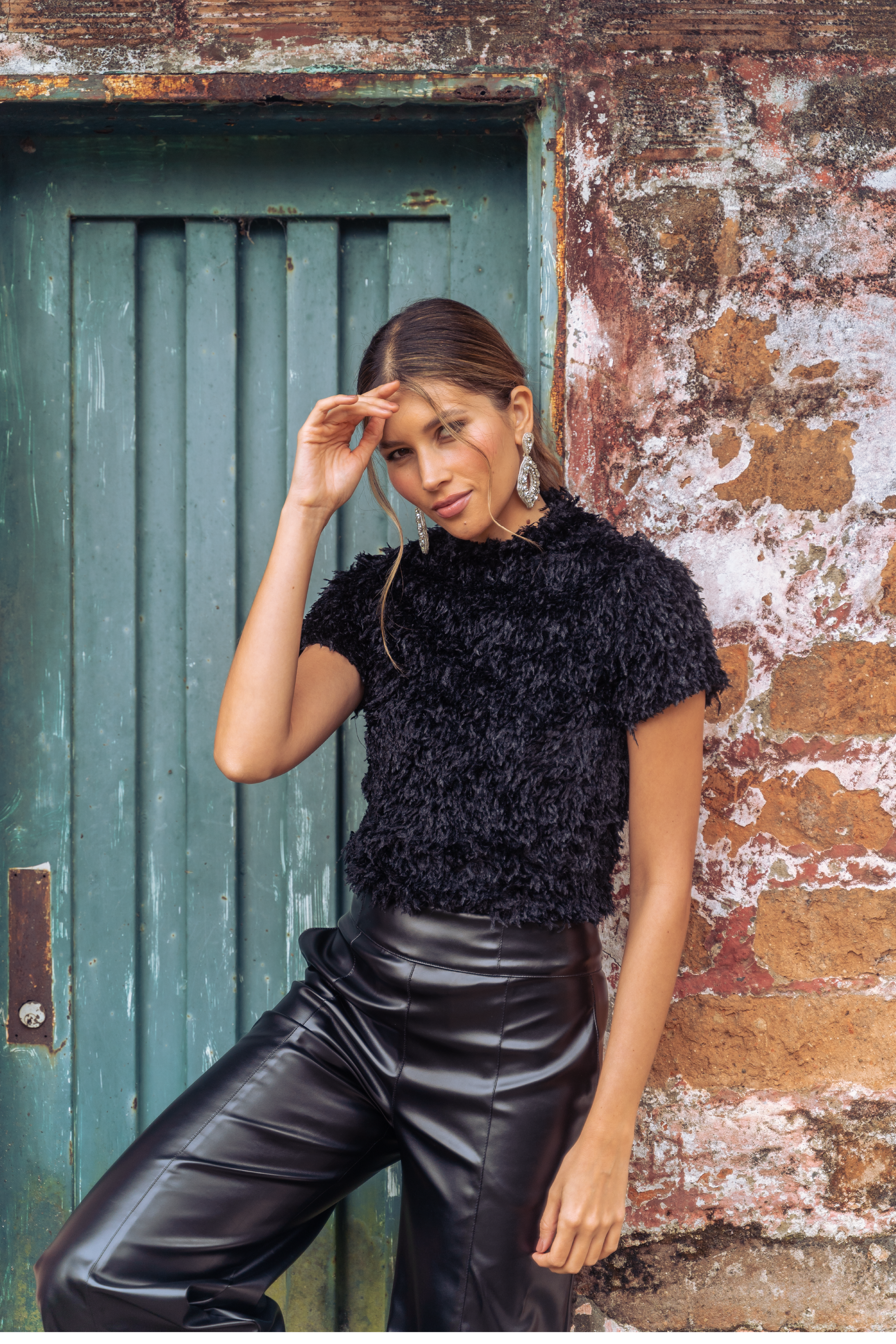 Blusa negra mujer