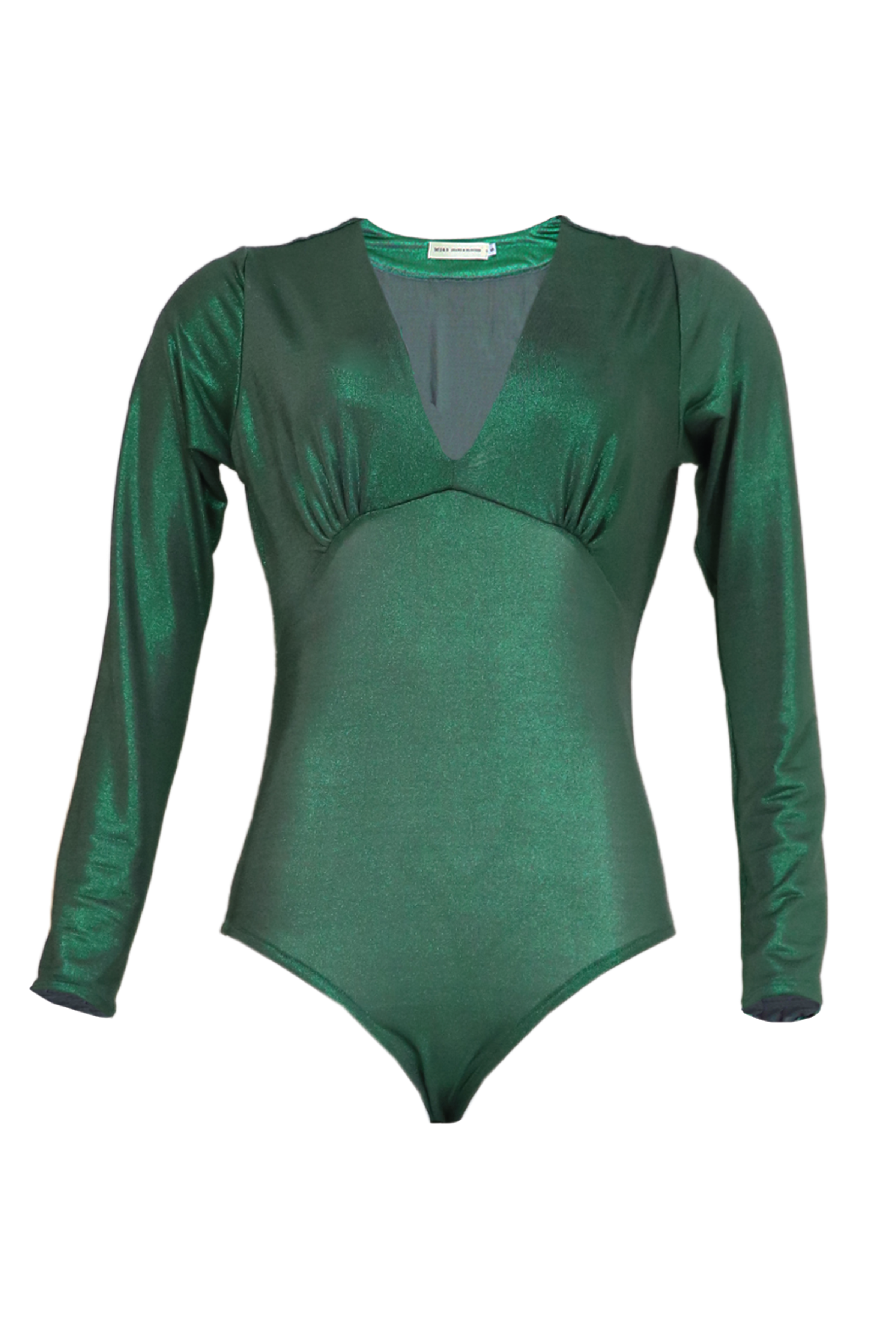 Body con brillo manga larga