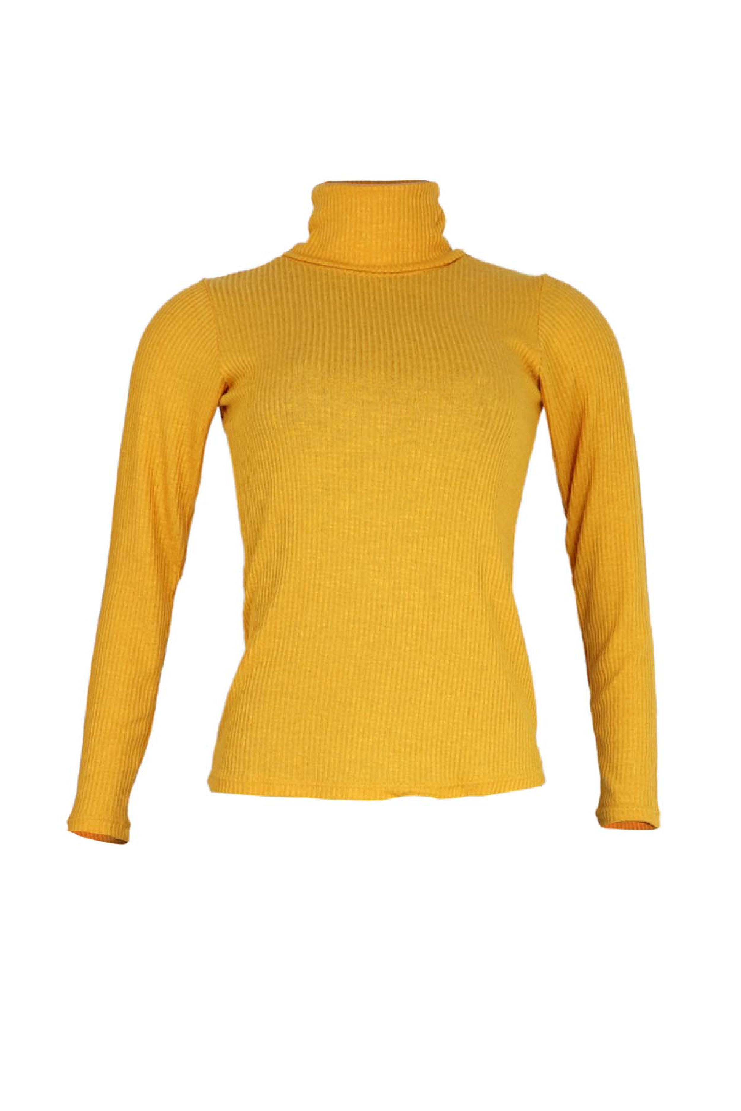 Color Mostaza Mujer Buzo Mujer Amarillo Buzo Cuello Tortuga