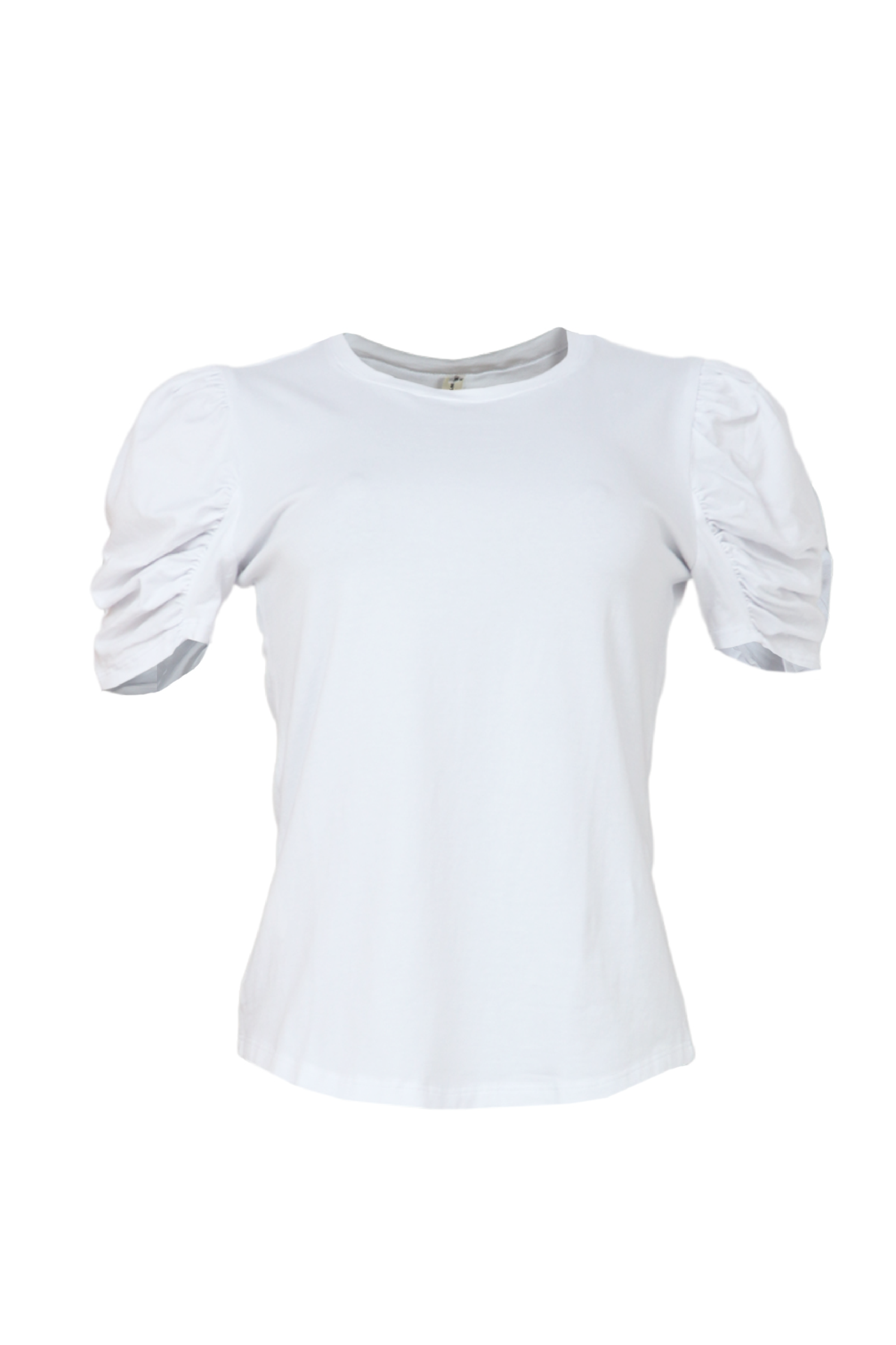 Camiseta mangas puff color blanco