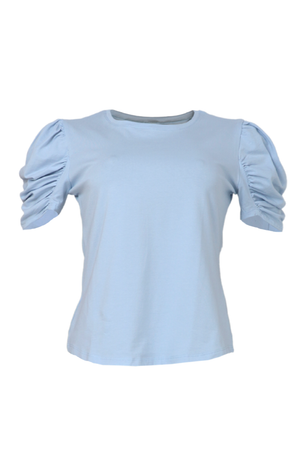 Camiseta azul claro con mangas puff