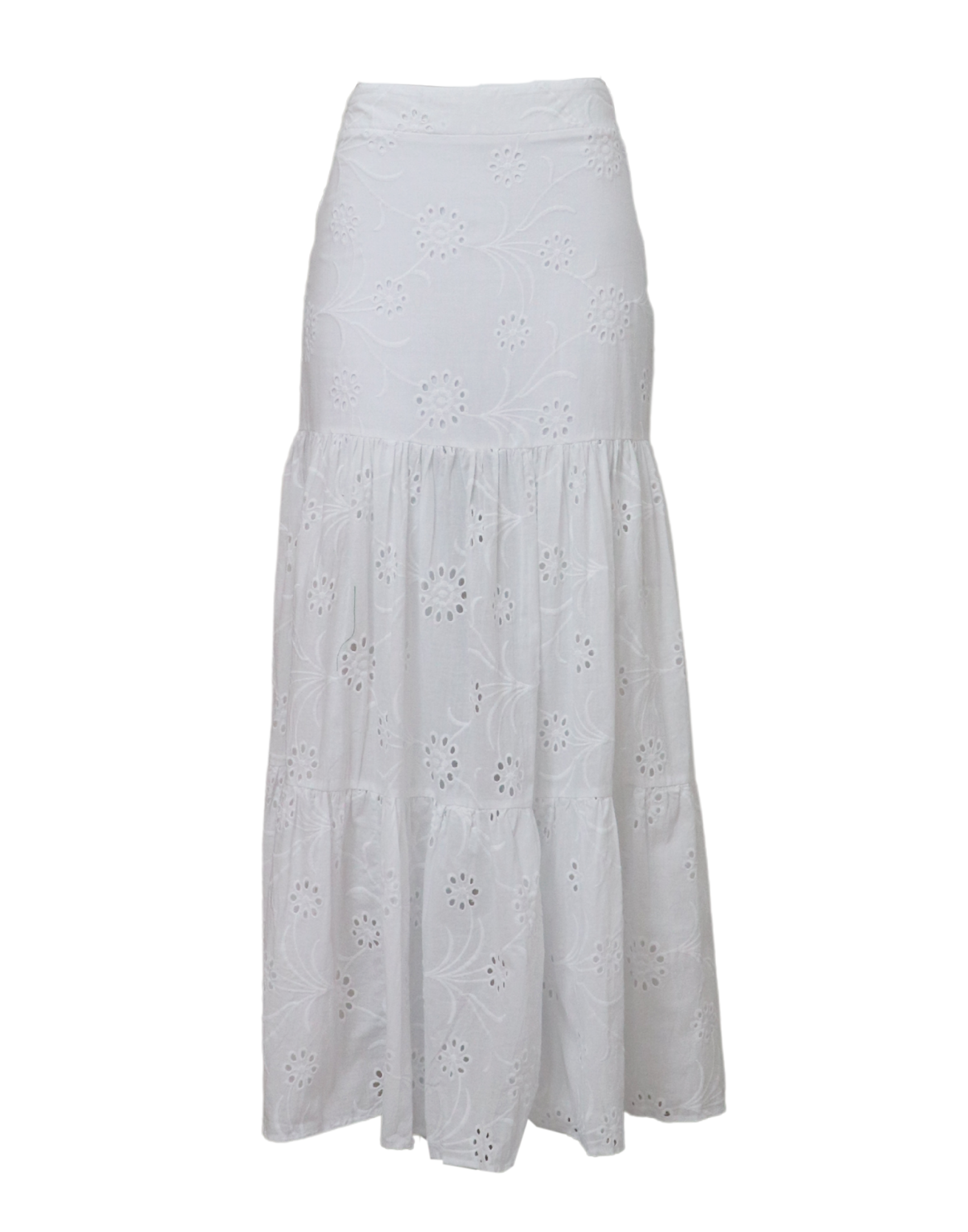falda en ojalillo color blanco