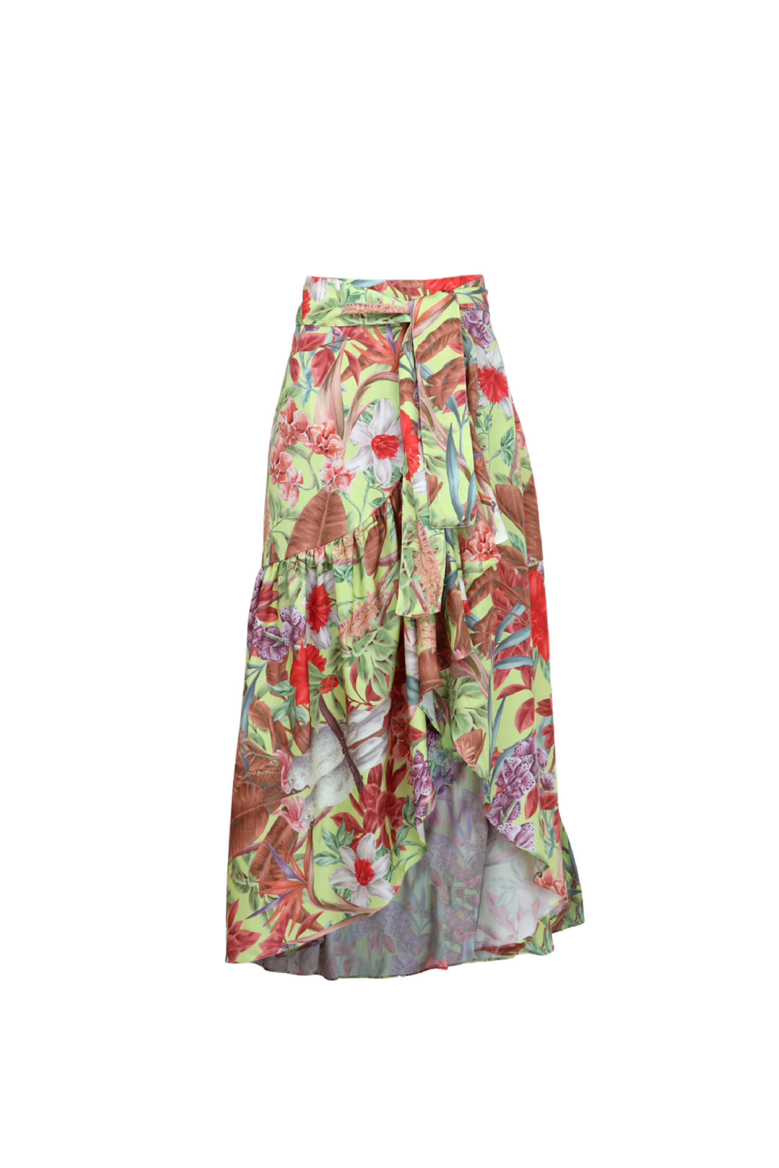 Falda de colores con estampado de flores