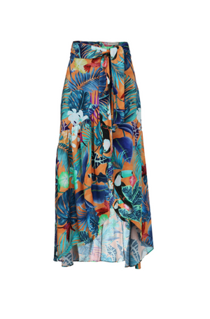 Falda midi estampada