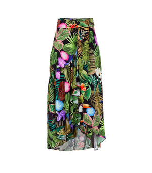 Falda midi estampada