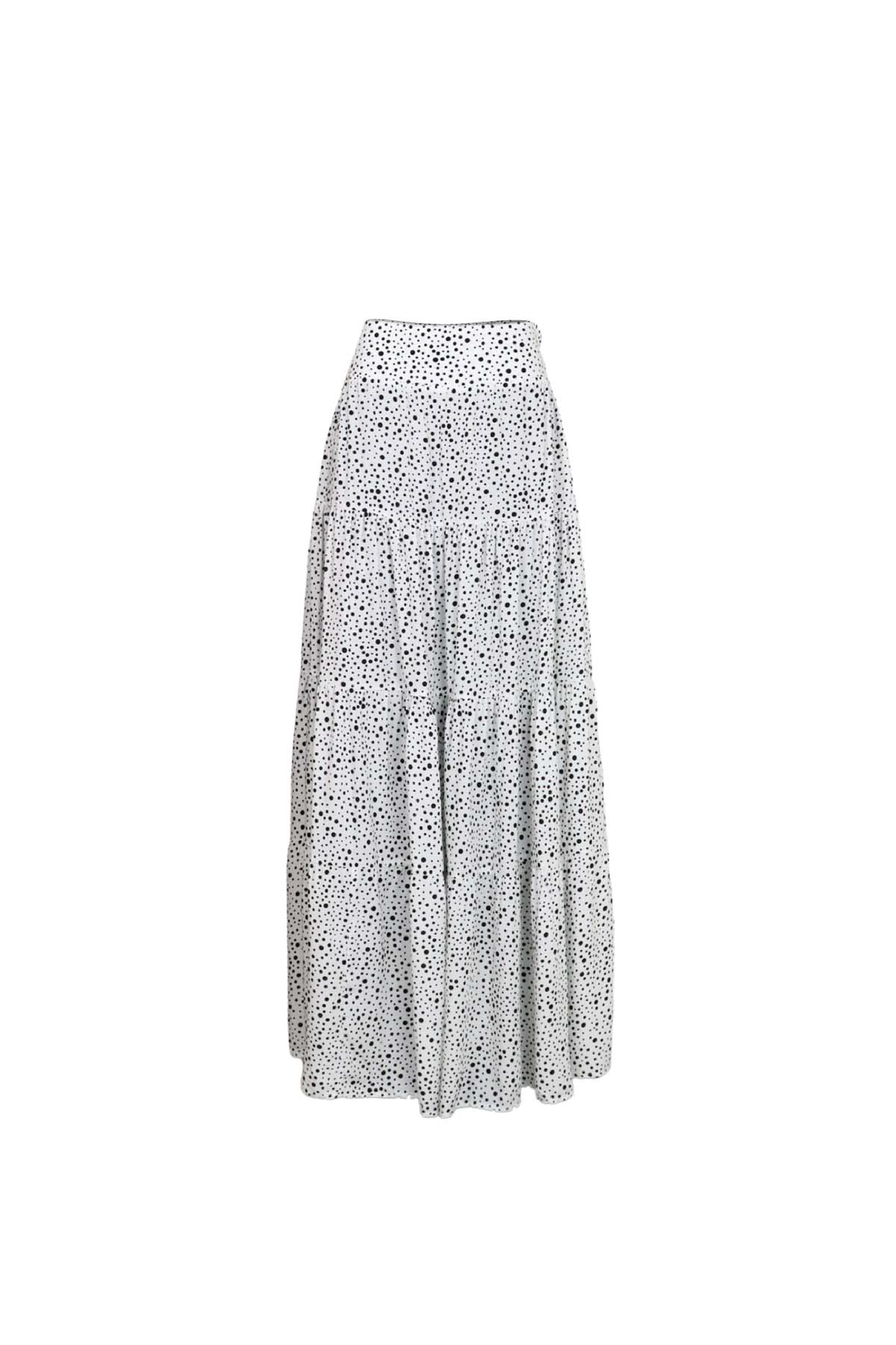 Falda estampada blanca 