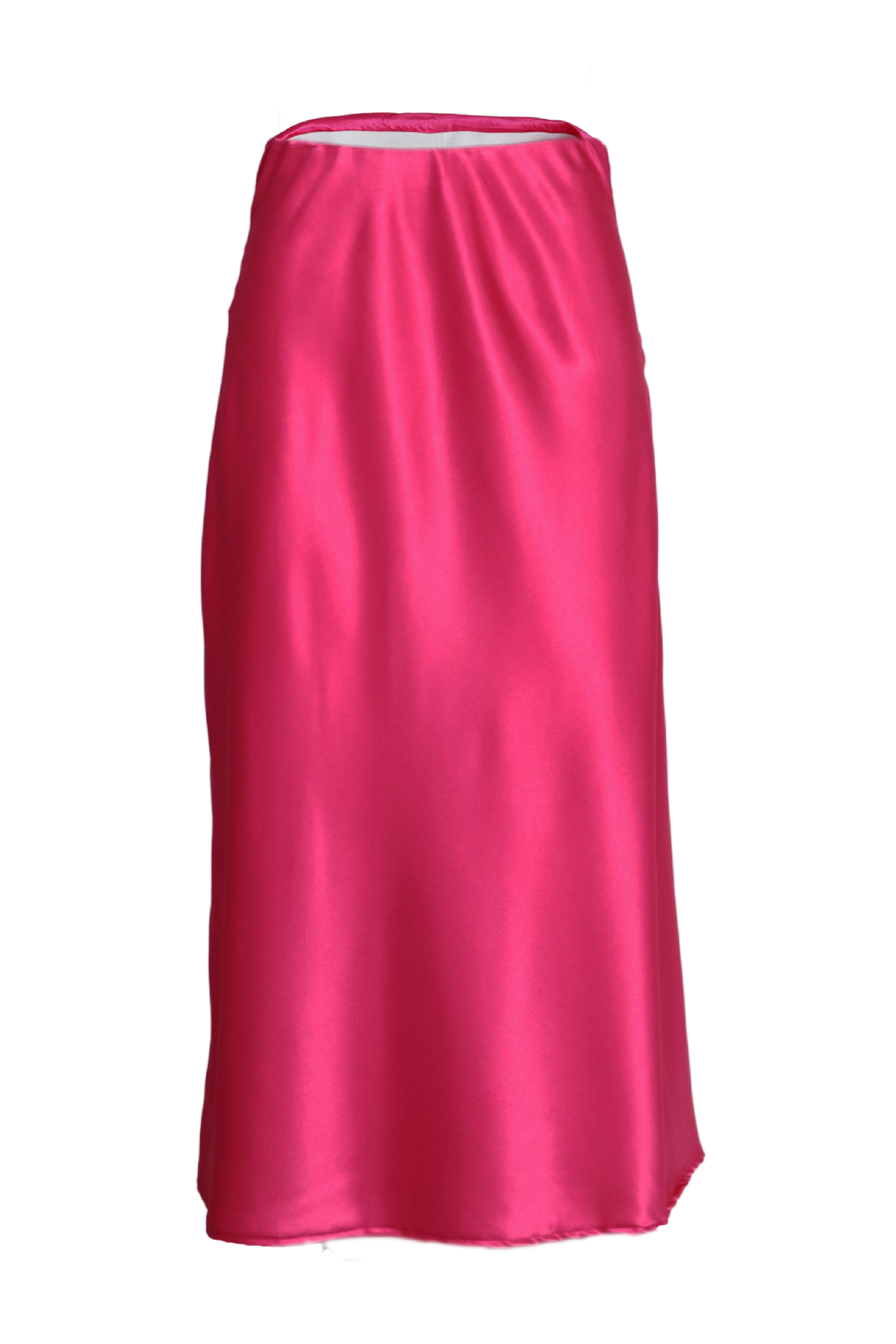Falda mini satinada de color fucsia