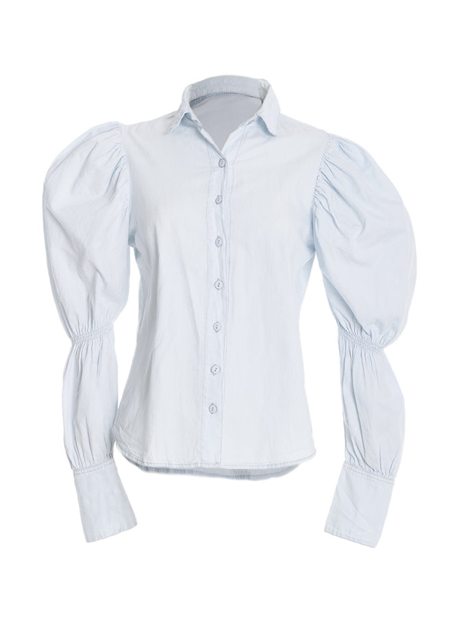 Camisa Índigo Elástico En El Codo