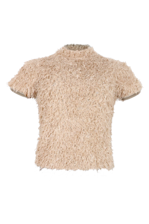 blusa beige con textura