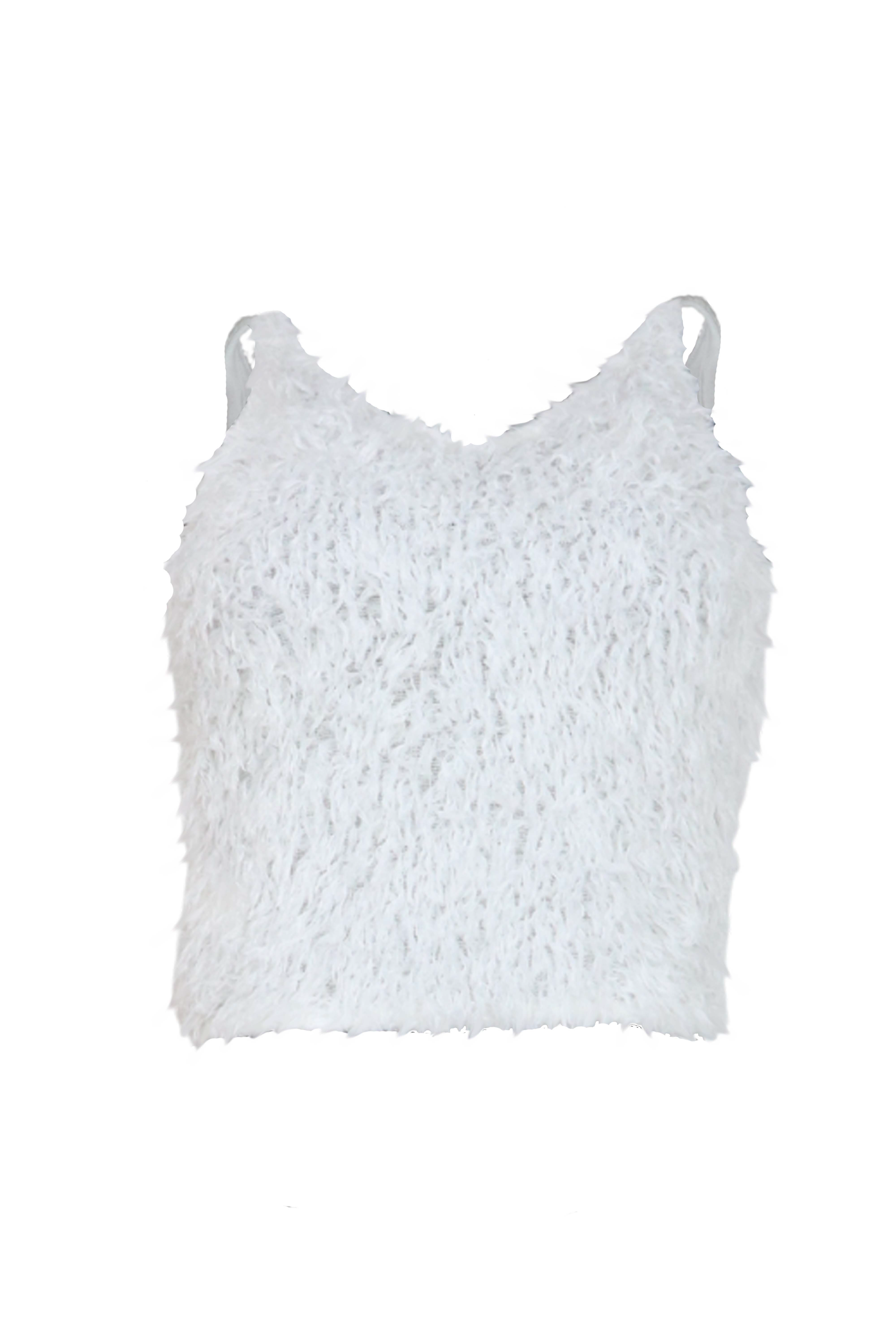 Blusa blanca para mujer con textura