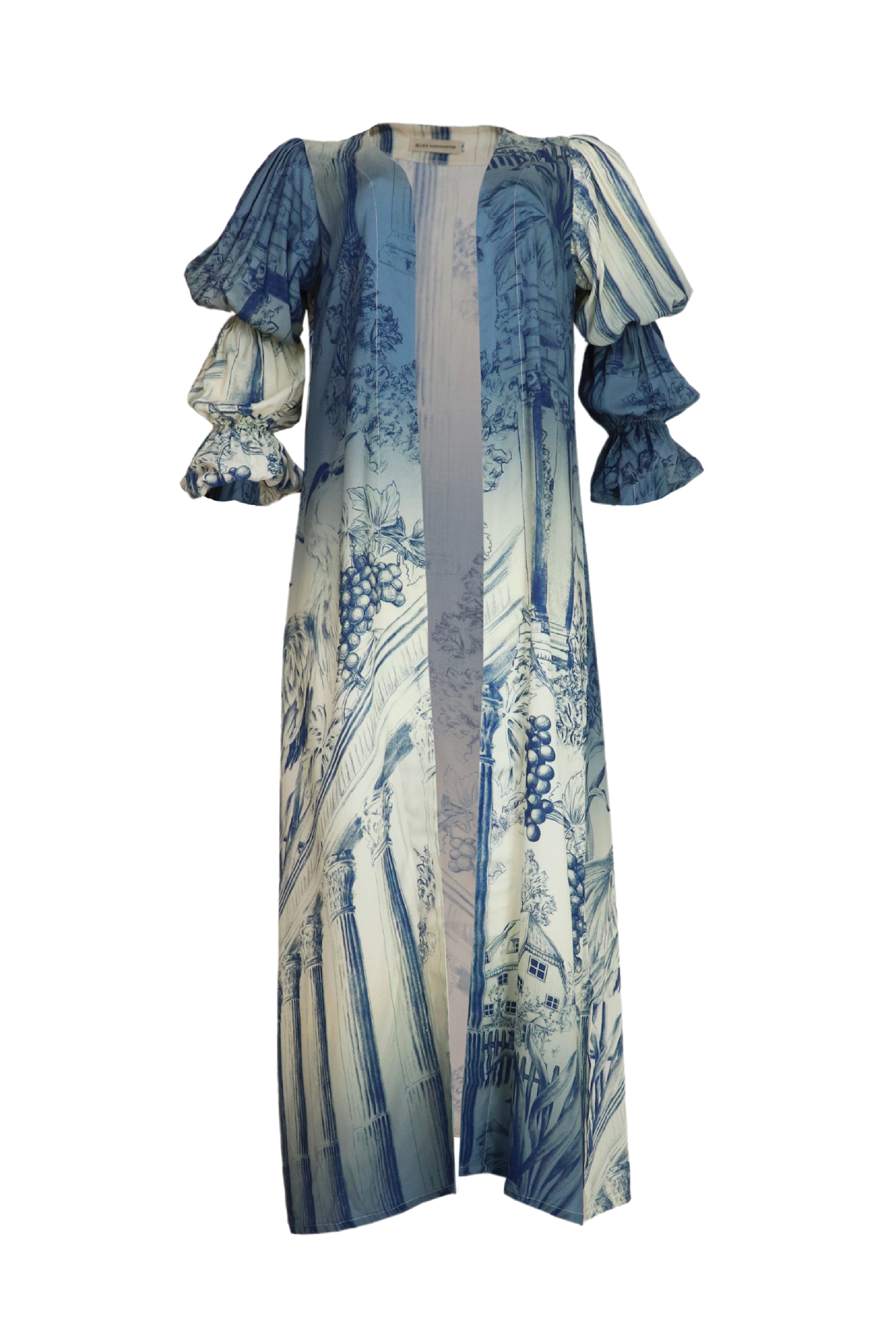 Kimono azul estampado