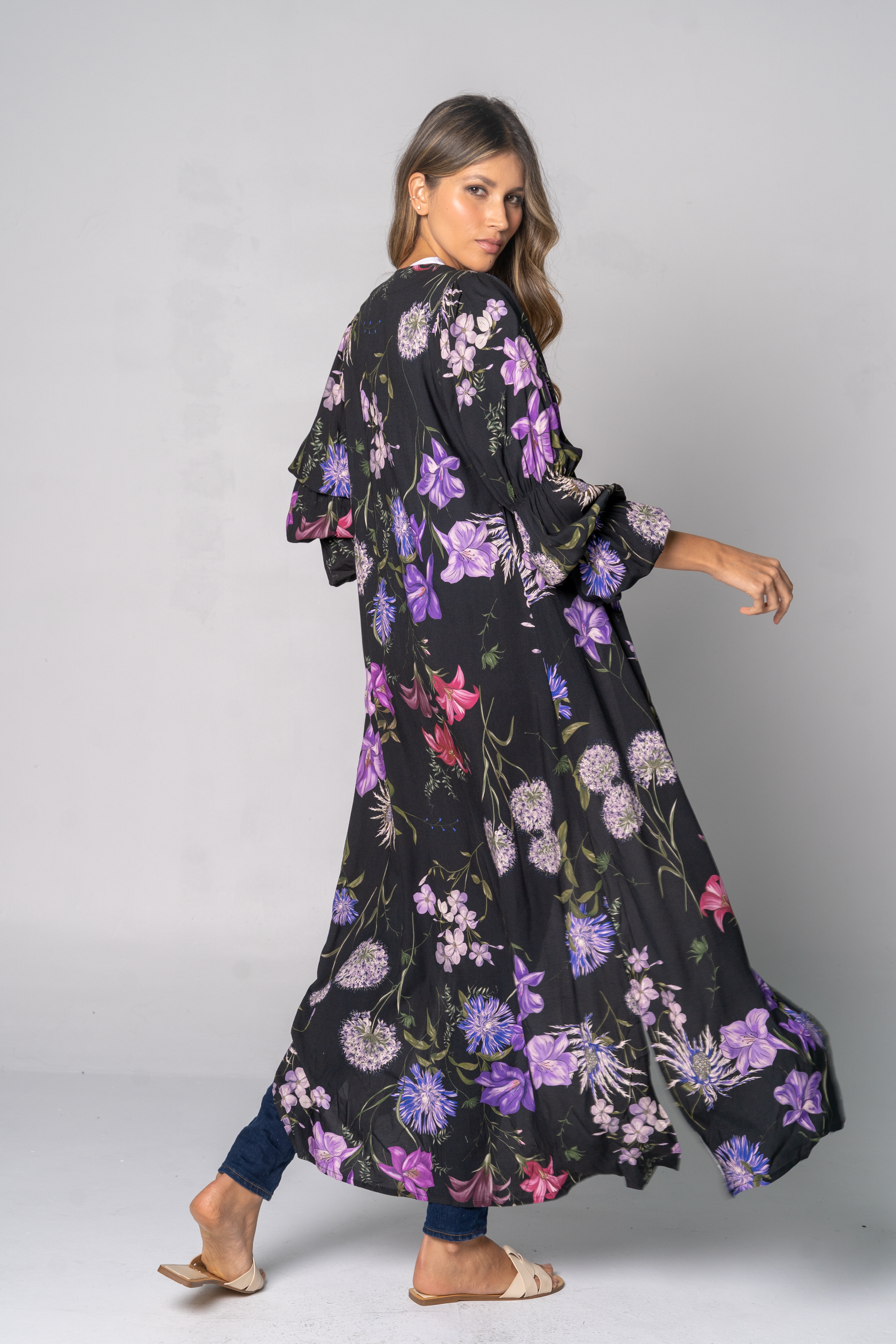 Kimono estampado femenino