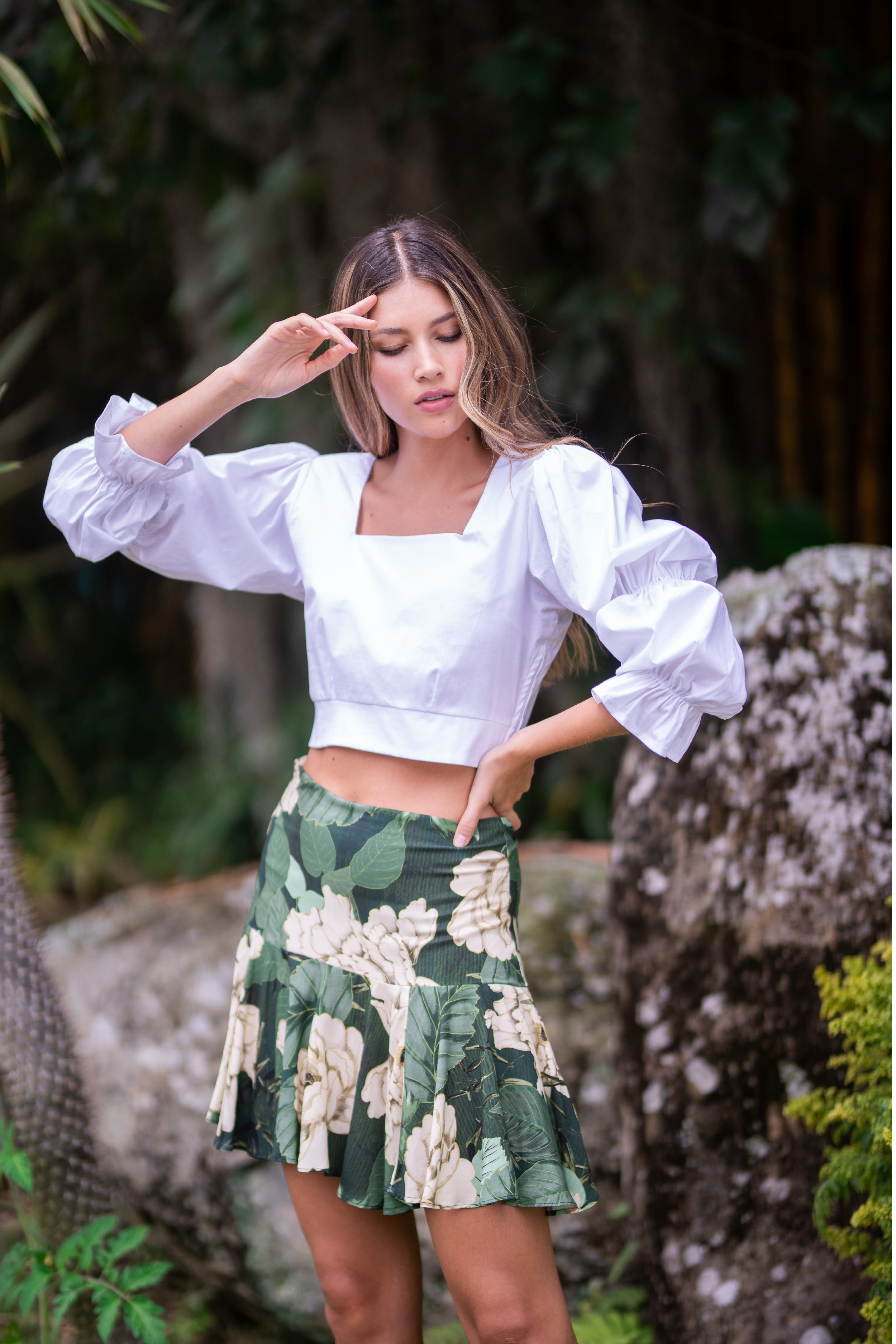 Minifalda estampada para mujer
