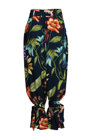 pantalón con estampado floral